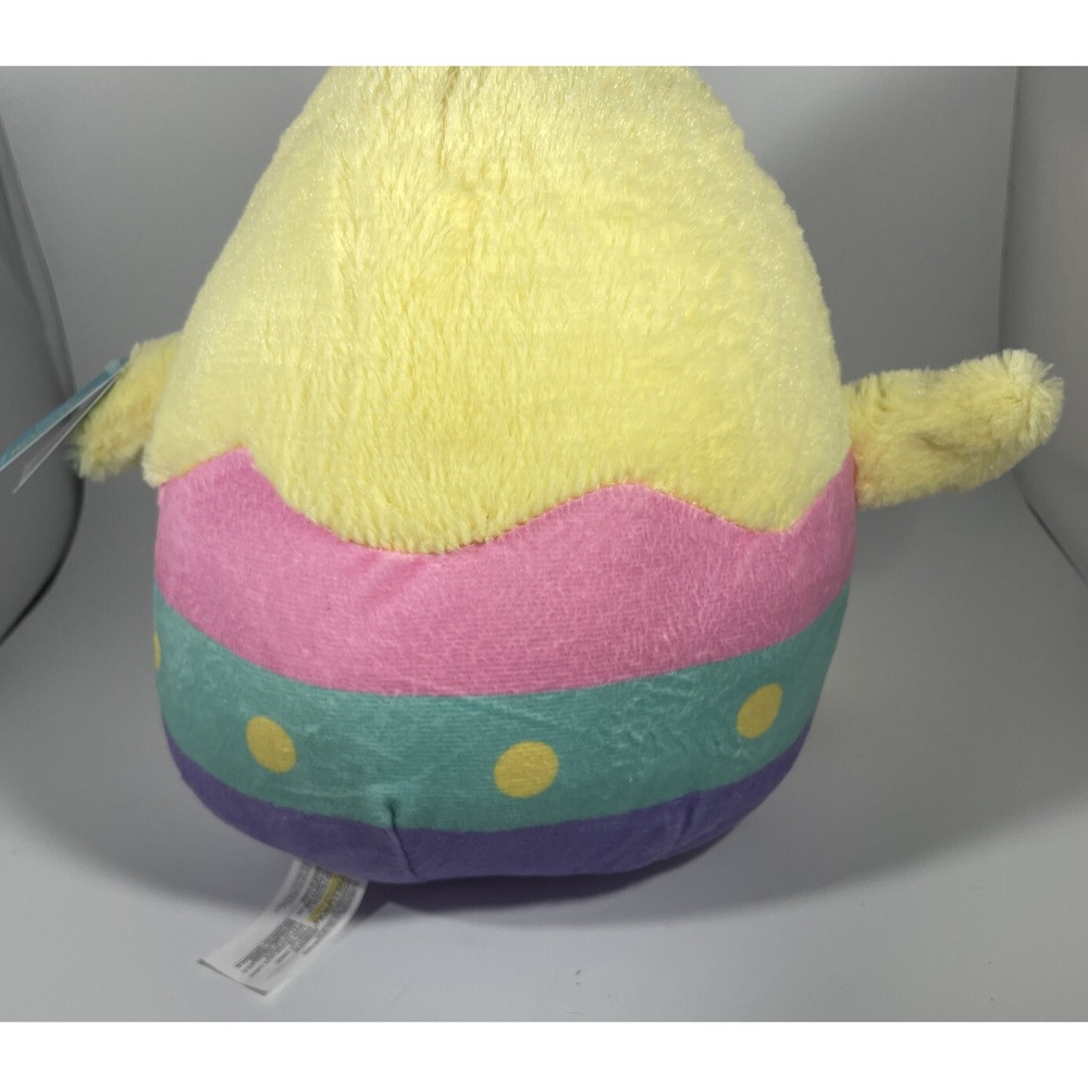 Kellytoy 8 Inch Plush Yellow Easter Egg Chick Multi Color Polka Dot NEW - Picture 4 of 7